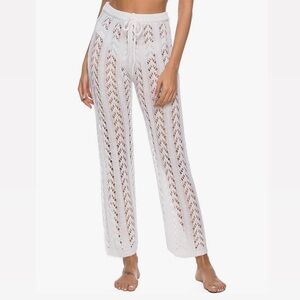 White Crochet Pants